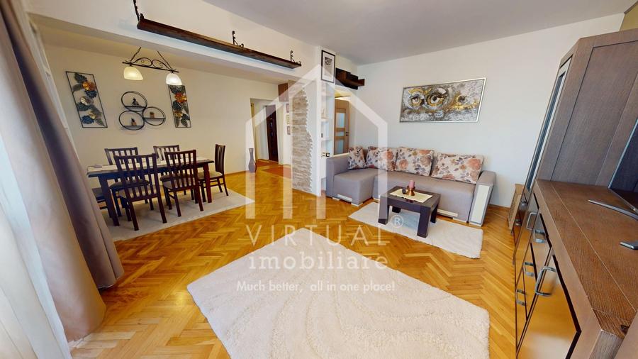 Apartament cu 3 camere decomandat, mobilat în Calea Dumbrăvii