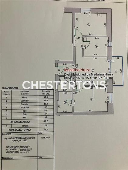 Apartament cu 3 camere semidecomandat, mobilat în Gorjului