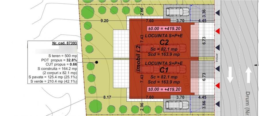 Comision 0% Teren autorizat pentru duplex in Floresti | Str. Fagului - 4