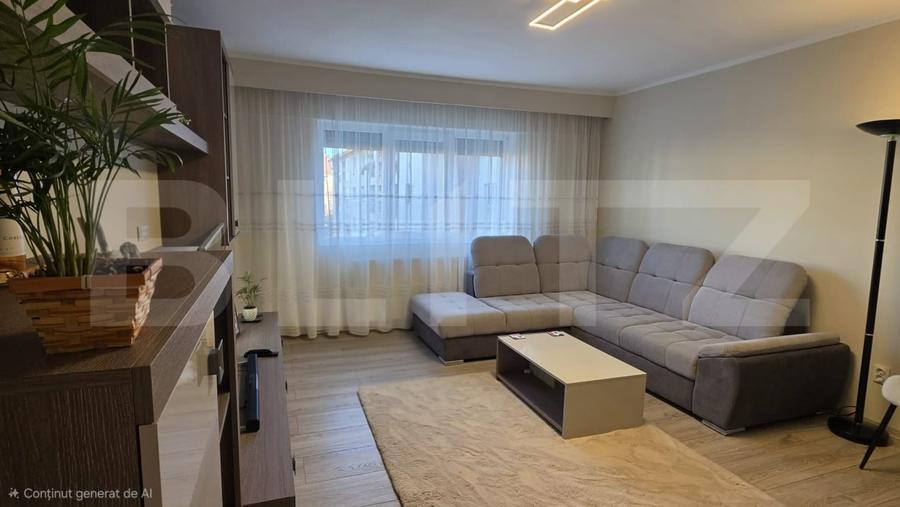 Apartament cu 3 camere decomandat, mobilat în Carpați 2