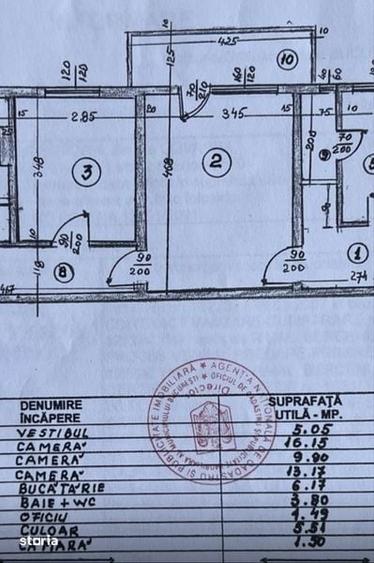 Vand apartament cu 3 camere semidecomandat - 1