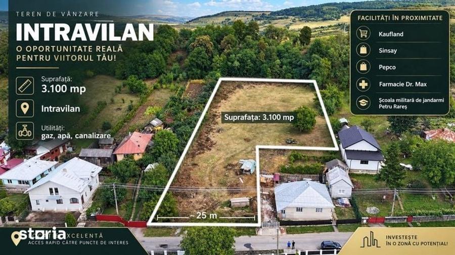 Teren de 3100 mp, în Fălticeni
