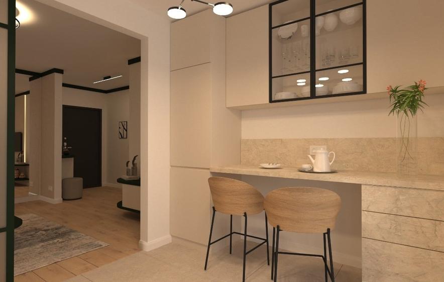 Apartament cu 2 camere semidecomandat, mobilat în Theodor Pallady