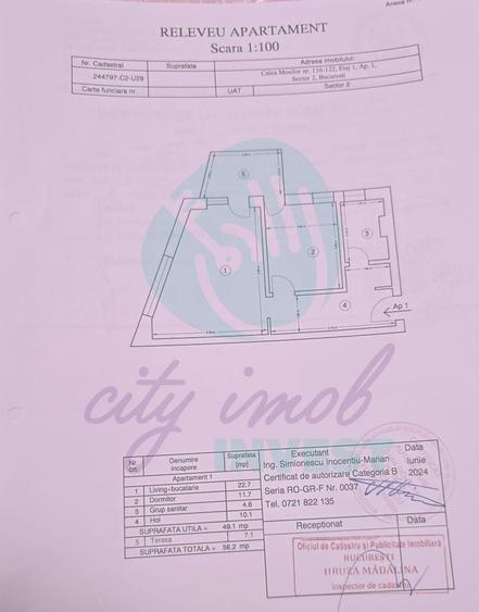Apartament cu 2 camere semidecomandat, mobilat în Universitate