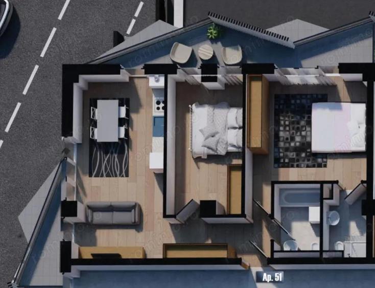 Apartament cu 3 camere decomandat în Central