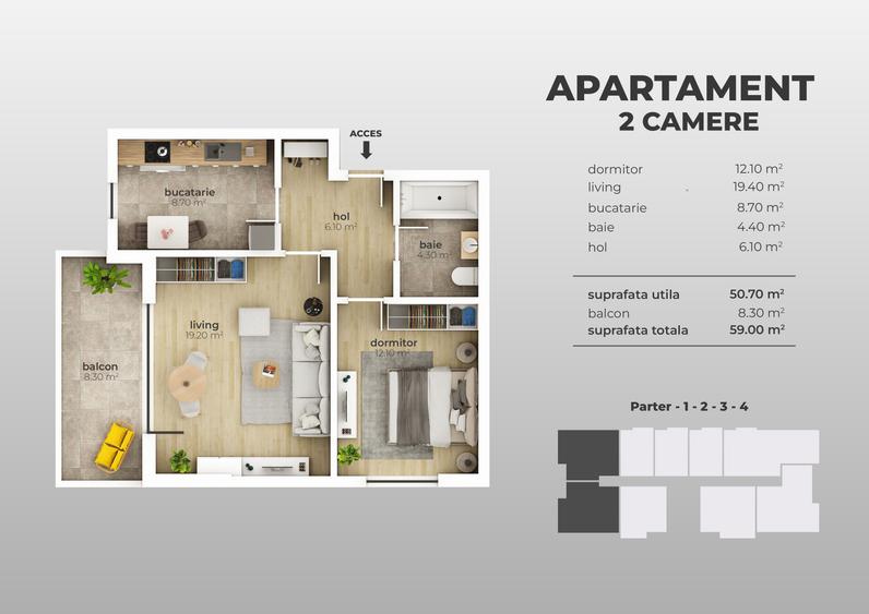 Apartament 2 camere decomandat, Aparatorii Patriei metrou - 5