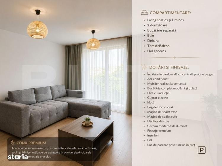 Apartament 3 camere, 79 mp, terasa, parcare, zona Racadau - 9