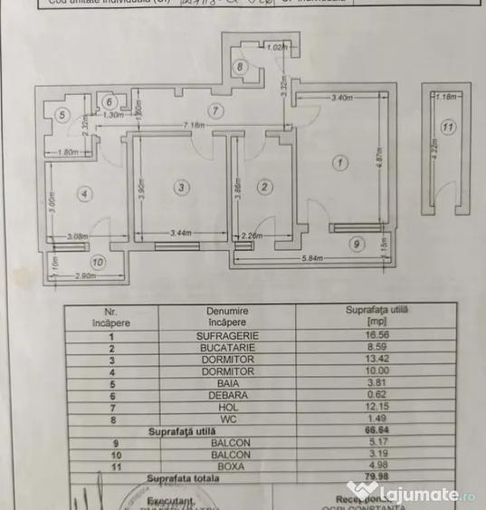 Apartament cu 3 camere decomandat în Ultracentral