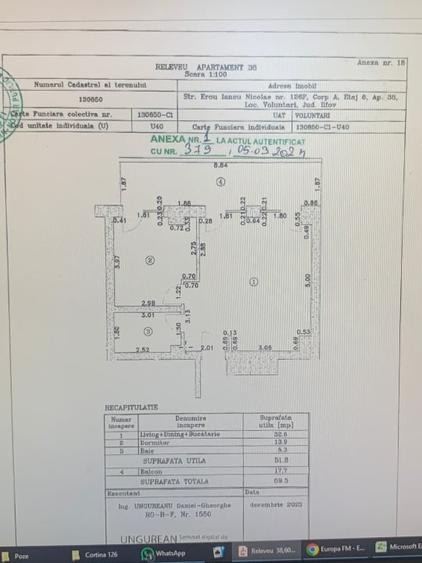 Apartament cu 2 camere decomandat în Central