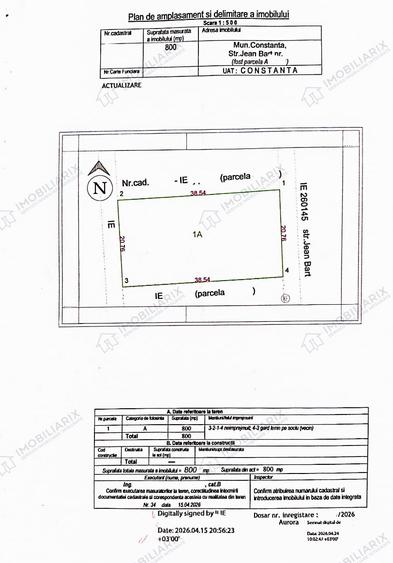 Teren Construcții intravilan de 800 mp, în Palazu Mare