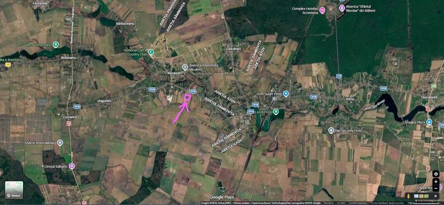 Teren intravilan 2000mp, 20km fata de A0, Niculesti Dambovita - 1