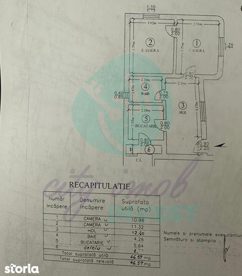 Apartament cu 2 camere decomandat, mobilat în Nerva Traian