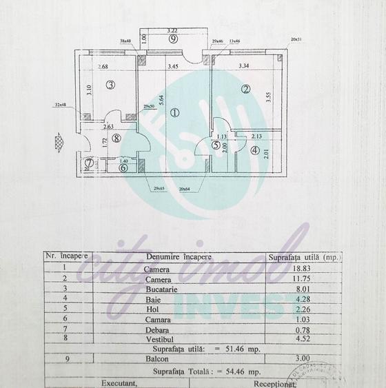 Apartament cu 2 camere semidecomandat în Tineretului