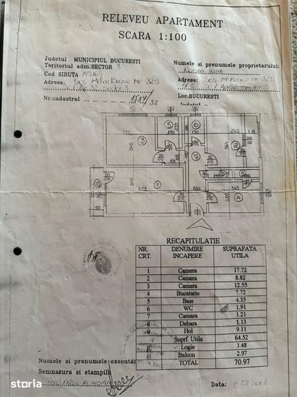 Apartament cu 3 camere în Vitan