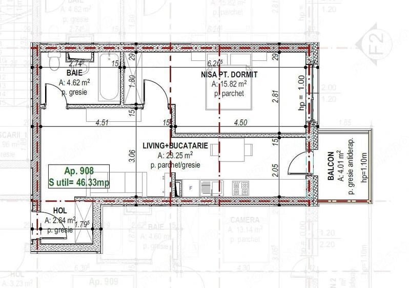 Apartament cu 2 camere semidecomandat în Zorilor