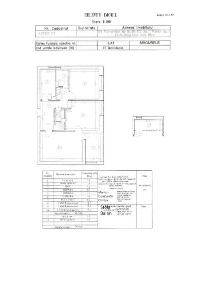 Apartament cu 3 camere decomandat în Central
