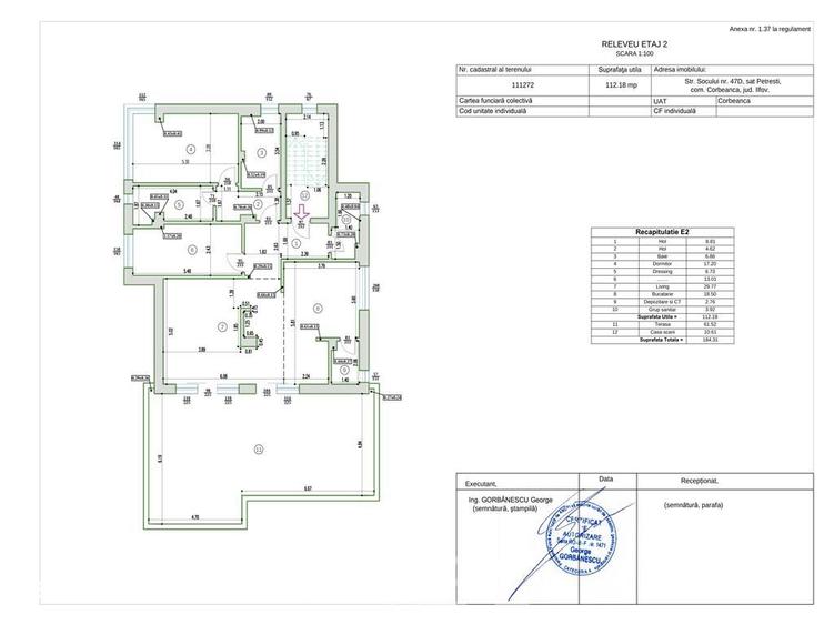 Apartament cu 3 camere în Corbeanca