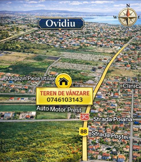 Teren Construcții de 420 mp, în Ovidiu