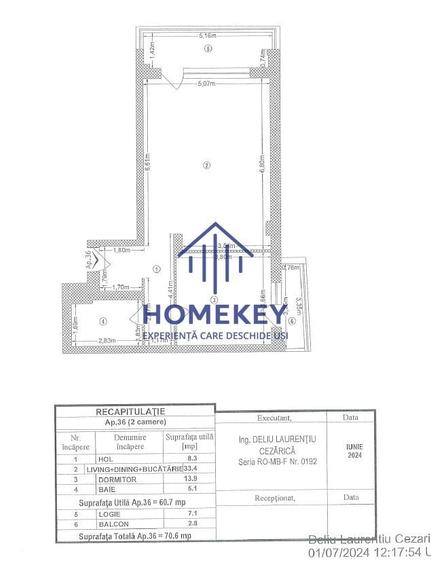 Apartament cu 2 camere decomandat în Dudești