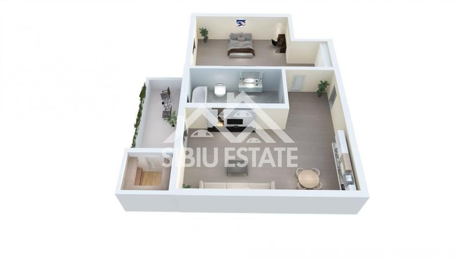 Apartament cu 2 camere decomandat în Țiglari