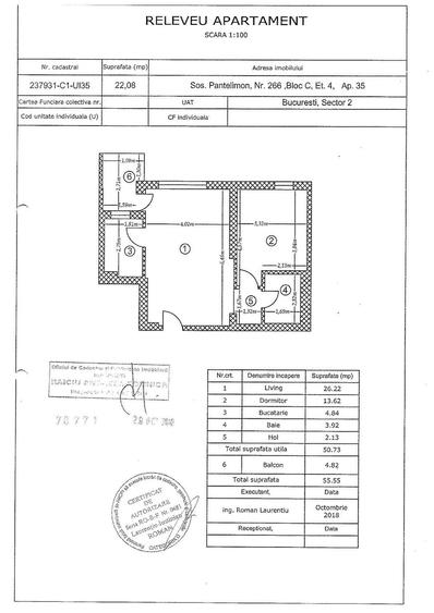 Apartament cu 2 camere în Pantelimon