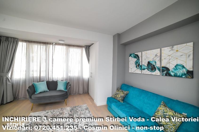 Apartament cu 3 camere, mobilat în Calea Victoriei