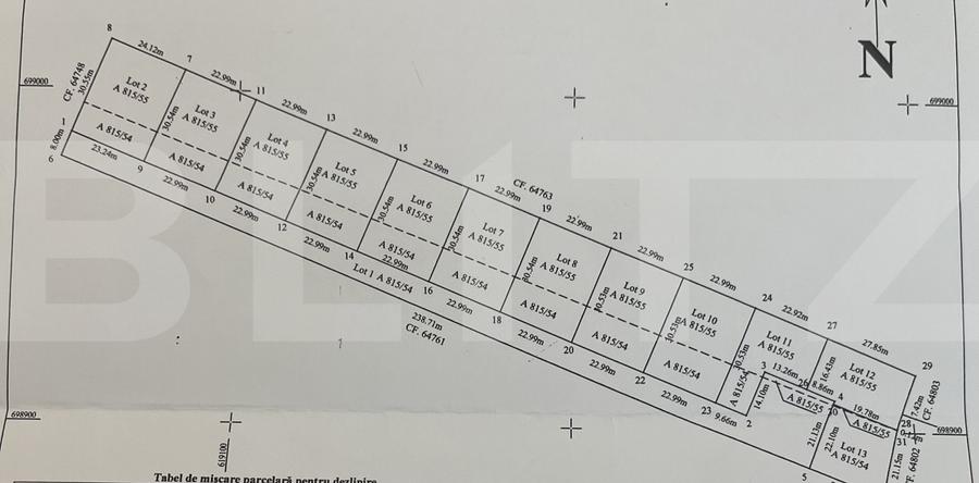 Teren Construcții intravilan de 700 mp, în Cătămărești-Deal