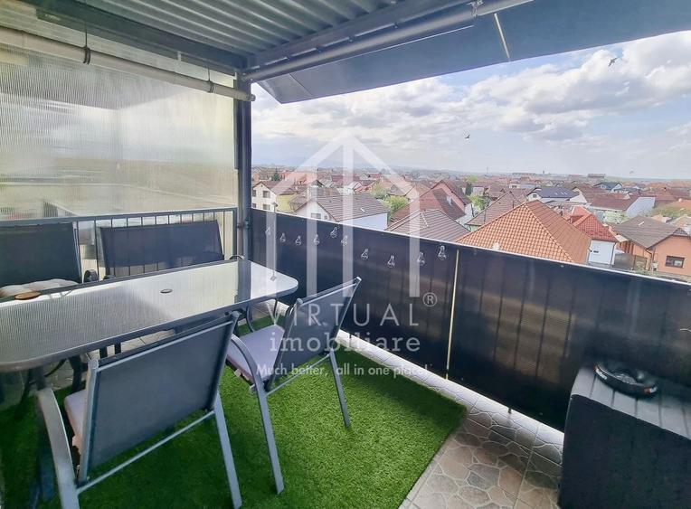 Apartament cu 3 camere semidecomandat, mobilat în Terezian