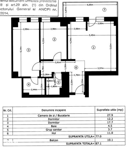 Apartament cu 3 camere în Drumul Taberei