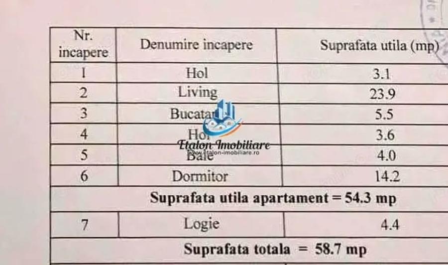 Apartament cu 2 camere semidecomandat în Central