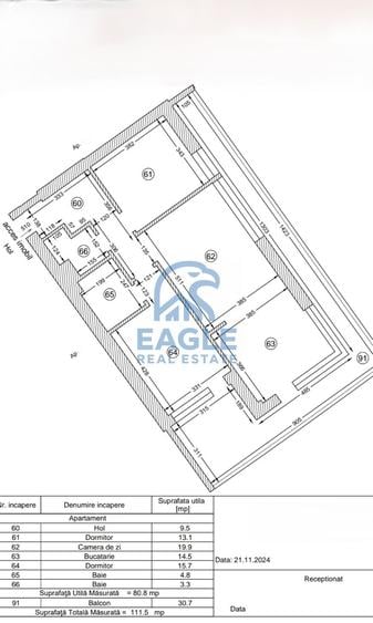 Apartament cu 3 camere decomandat, mobilat în Central