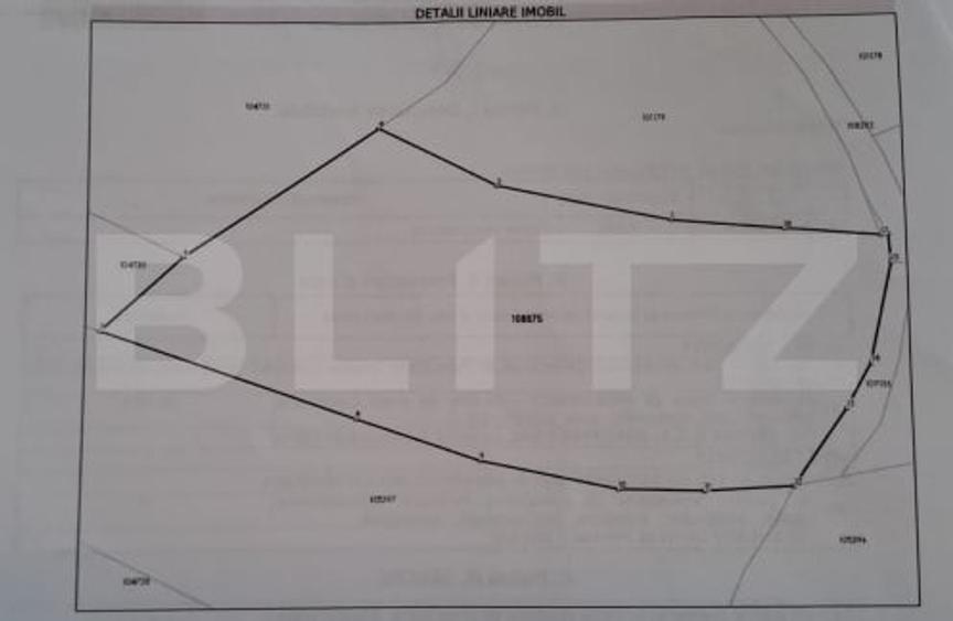Teren Construcții intravilan de 4649 mp, în Peștera