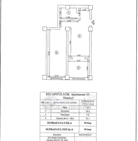 Apartament cu 2 camere semidecomandat în Aeroport