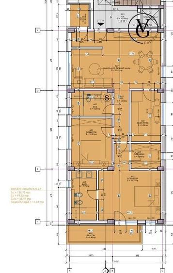 Apartament cu 3 camere decomandat în Palazu Mare