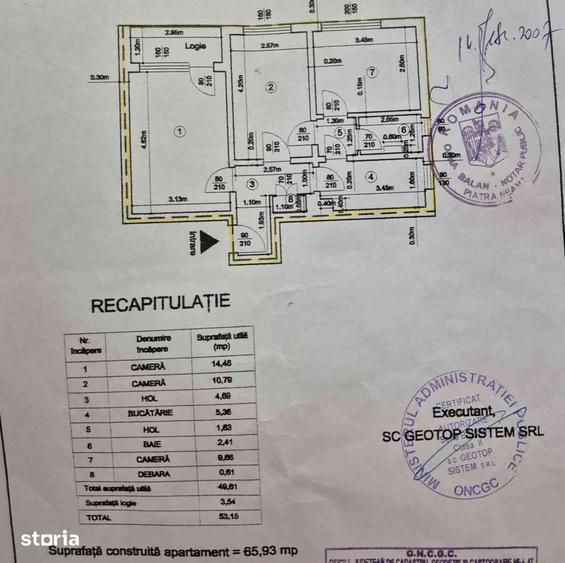 Apartament cu 3 camere în Central