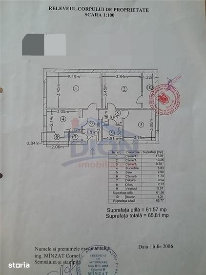 Apartament cu 3 camere decomandat în Drumul Taberei