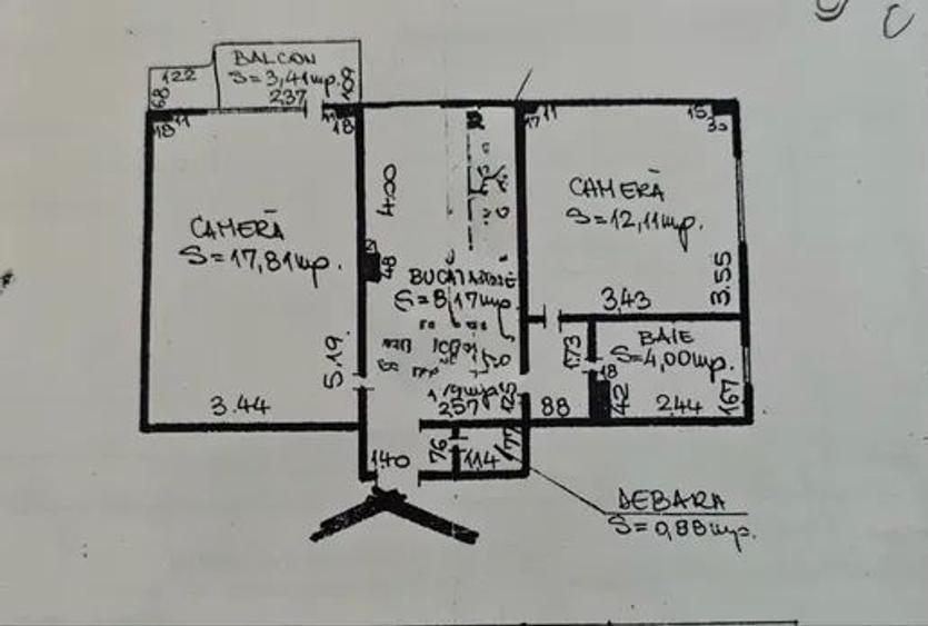 Apartament cu 2 camere, decomandat, etaj 4 din 8, Cartierul Manastur - 8