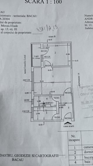 Apartament cu 2 camere semidecomandat în Central