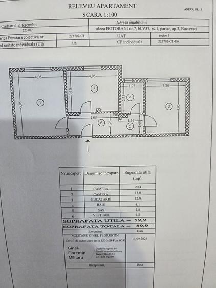 Apartament cu 2 camere decomandat în Central