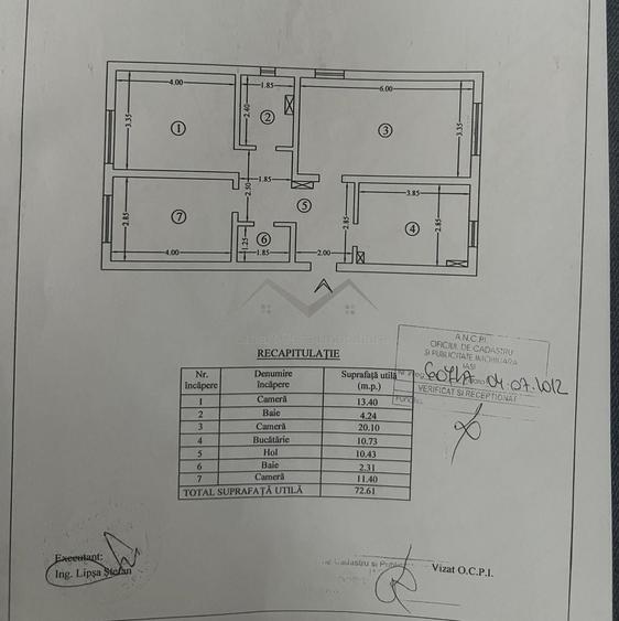 Apartament cu 3 camere decomandat în Cug