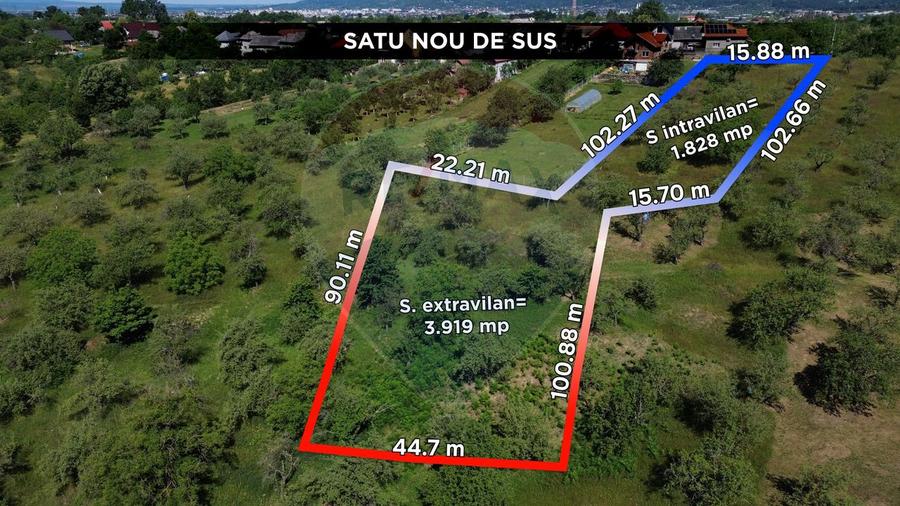 Teren Construcții intravilan de 5747 mp, în Satu Nou de Sus