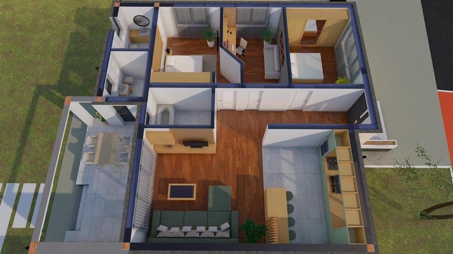 Casă individuală cu 4 camere cu Teren 550 Mp în Cihei