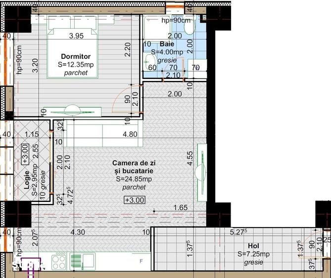 Apartament cu 2 camere în Cug