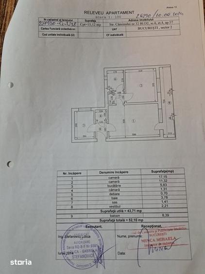 Apartament cu 2 camere semidecomandat în Est