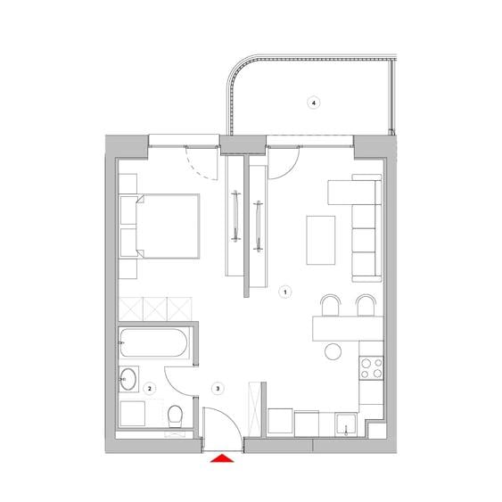 Apartament cu 2 camere decomandat în Pipera