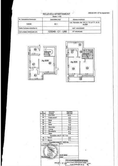 Apartament cu 3 camere în Nord