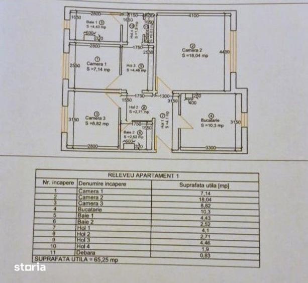 Apartament cu 3 camere decomandat, mobilat în Girocului