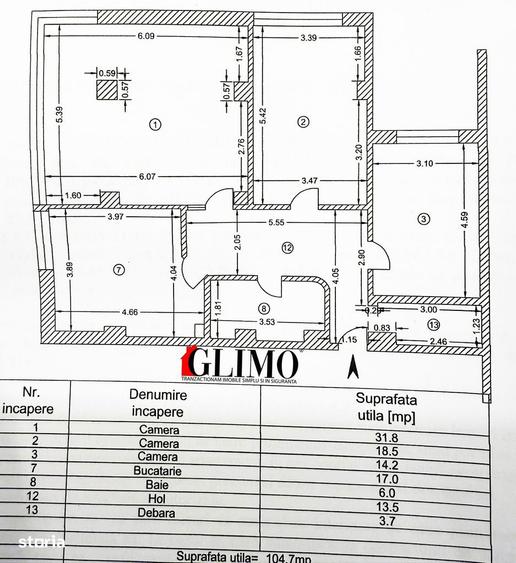 Apartament 3 camere, dec.105mp cu vedere directa la Dunare Tiglina 1 - 3