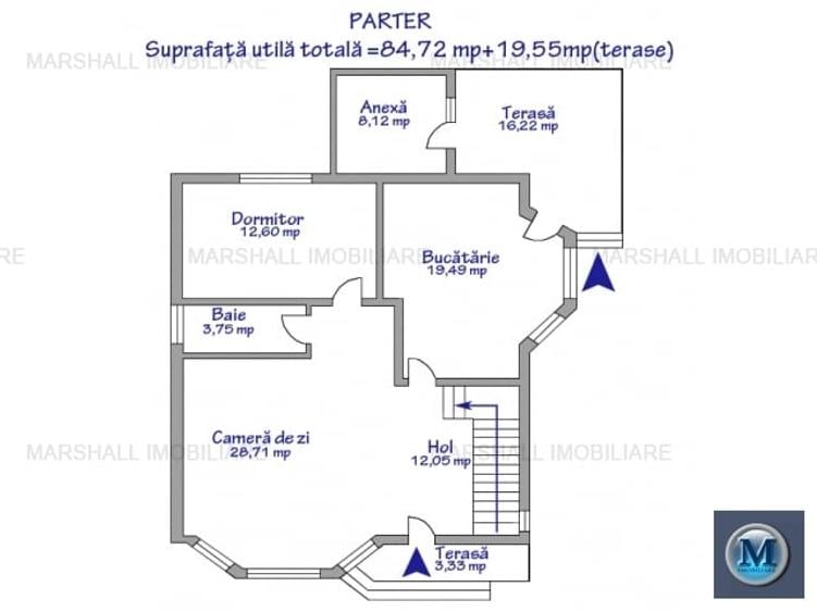 Casă cu 5 camere cu Teren 550 Mp în Păulești