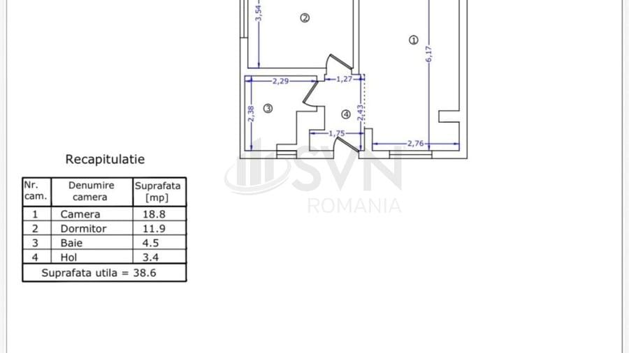 Apartament cu 2 camere semidecomandat, mobilat în Bucureștii Noi